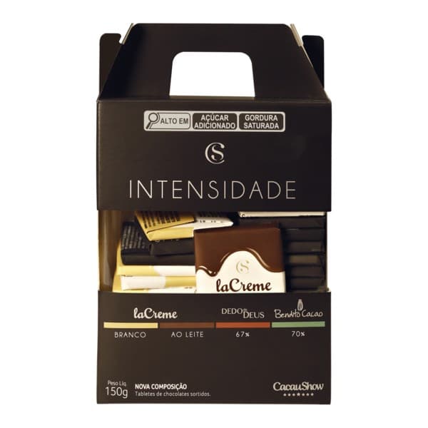 Caixa de Tabletes de Chocolate Intensidade
