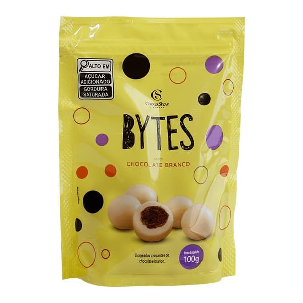 Drageado Bytes de Chocolate Branco Crocante