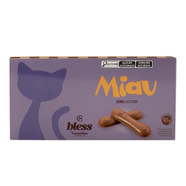 Tablete Miau Bless Zero Lactose ao Leite