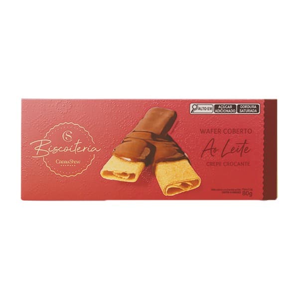 Wafer Biscoiteria Coberto ao Leite