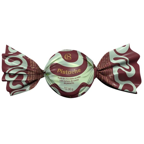 Trufa de Chocolate ao Leite e Pistache