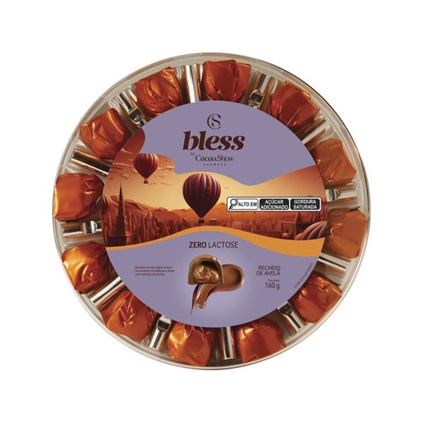 Caixa de Bombom Bless Zero Lactose Avelã