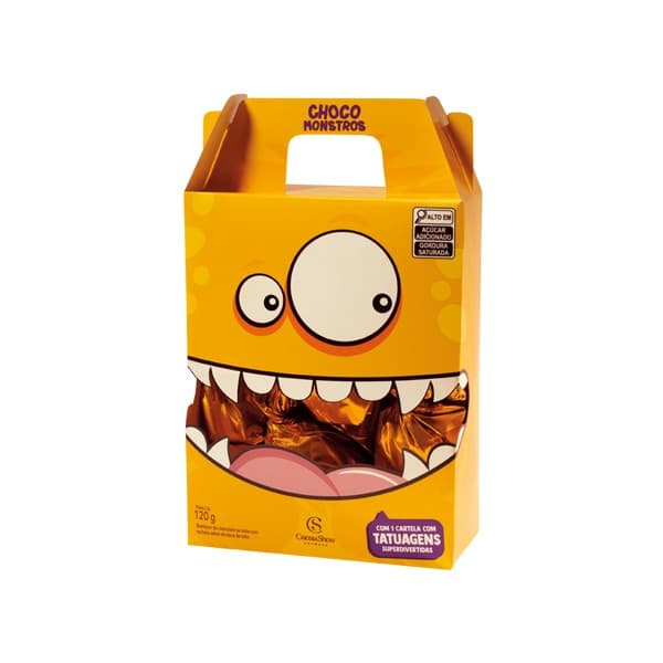 Caixa de Bombons com Tatuagem dos Chocomonstros