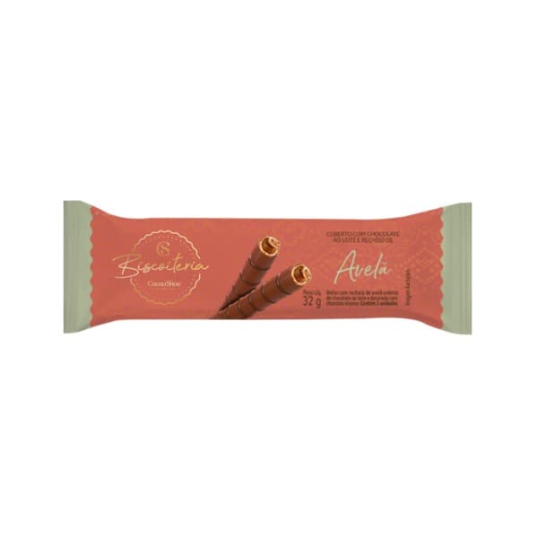 Wafer Recheado de Avelã Coberto de Chocolate ao Leite