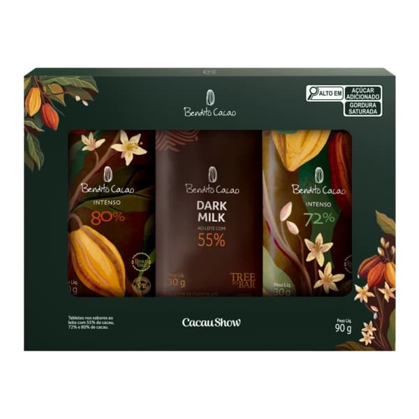 Caixa de Tabletes Intensos Bendito Cacao