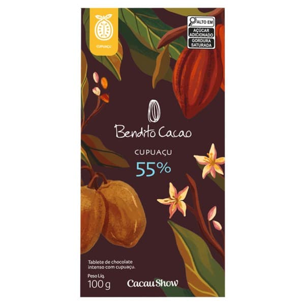 Tablete de Chocolate Bendito Cacao 55% com Cupuaçu