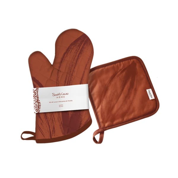 Kit Luva e Descanso de Panela Bendito Cacao